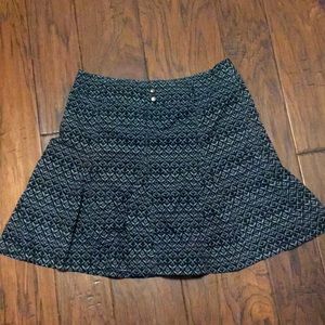 Athleta Black Patterned Skirt